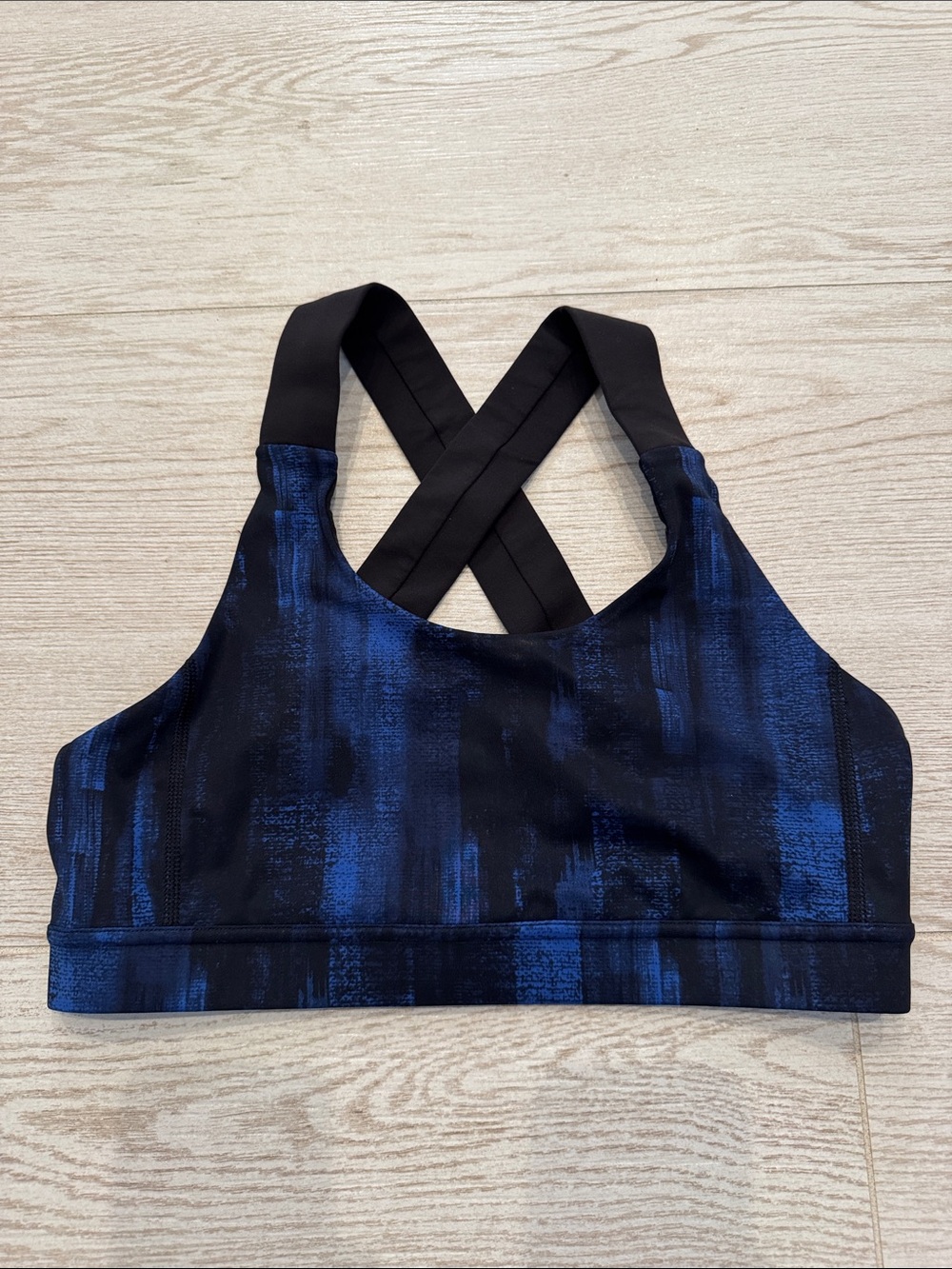 lululemon athletica Black & Blue Crossback Sports Bra